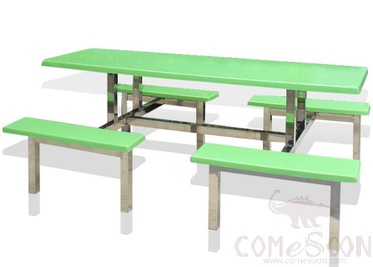 Stainless Steel Canteen Tables and Chairs-200*60*75cm, All Stainless Steel Steel Plate