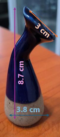 Vase, Ceramic, Blue, D3.8*H8.7cm