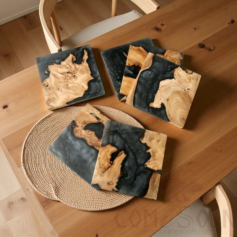 Coaster, L15*W13*H2cm, Black