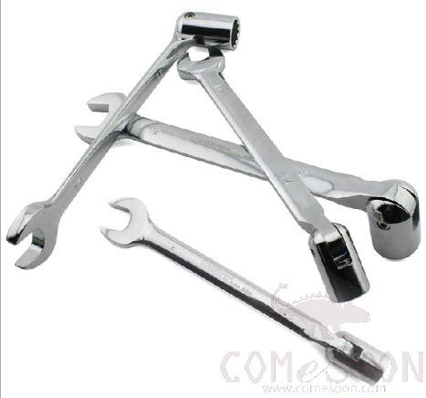 Swivel Head Socket Spanner Combination Wrench 12mm, Cr-v Chrome Vanadium Steel