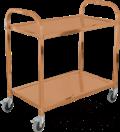 Rose Gold Square Tube Two Tier Dining Cart/Trolley, 304 Ss, 750x400x835mm