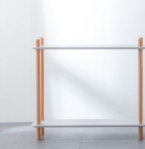 Shelf, Mdf 18 mm, Matte Painted; Beech Pillars Painted
, 80*30* 79.5 cm