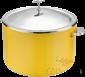 Triple Steel Yellow Warming Stock Pot (Stainless Steel Lid), 201/430 Ss+ Aluminum+ 304 Ss, Φ320×h250mm