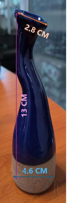 Vase, Ceramic, Blue, D4.6*H13cm