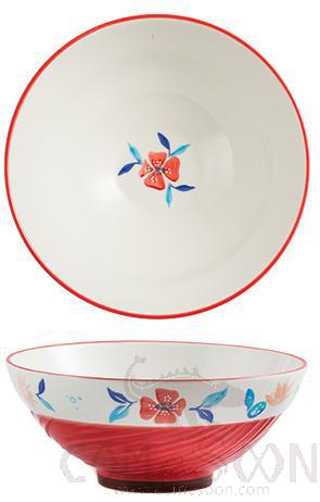 8" Wave Patterned Flared Bowl-Orchid (Red) product image
