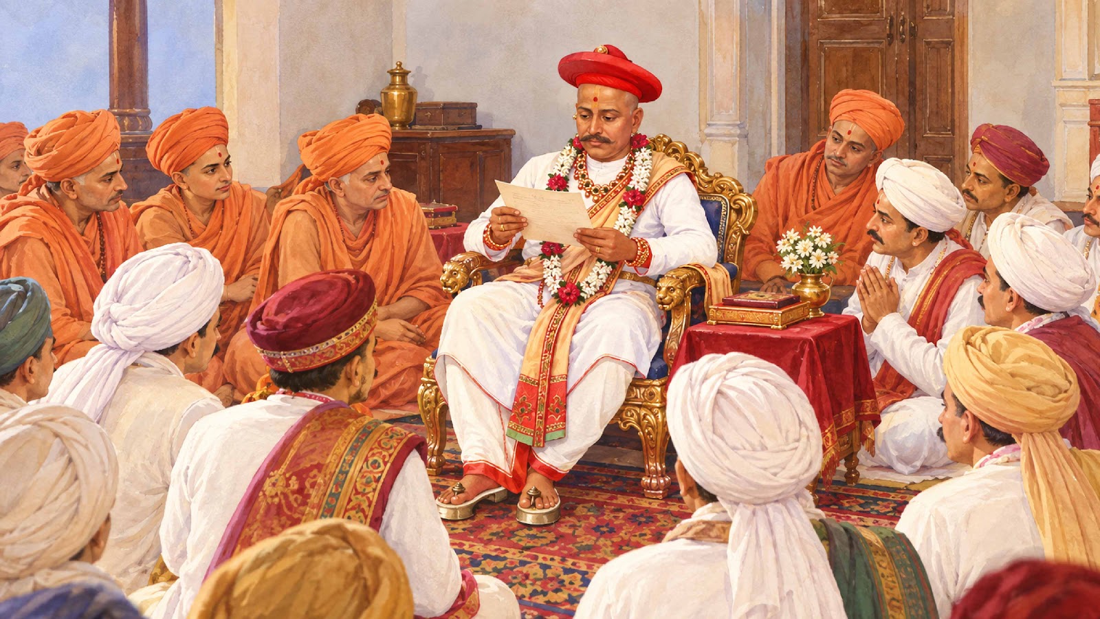 Inviting Acharya Shree Viharilalji Maharaj