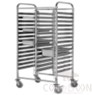 6-Layer 2/1 Gn Pan Trolley W/ 5" Wheels, L67*W59*H100cm