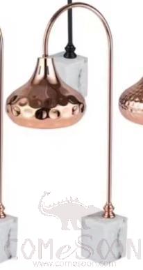 Small Square Rose Gold Marble Tabletop Heat Lamp, 270*645mm, 250w