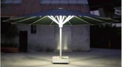 Outdoor umbrella, D 7m, aluminum alloy baked white paint, 280 gpu coating