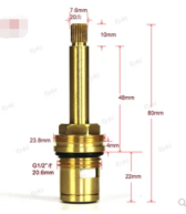 Brass Tap Cartridge-Clockwise