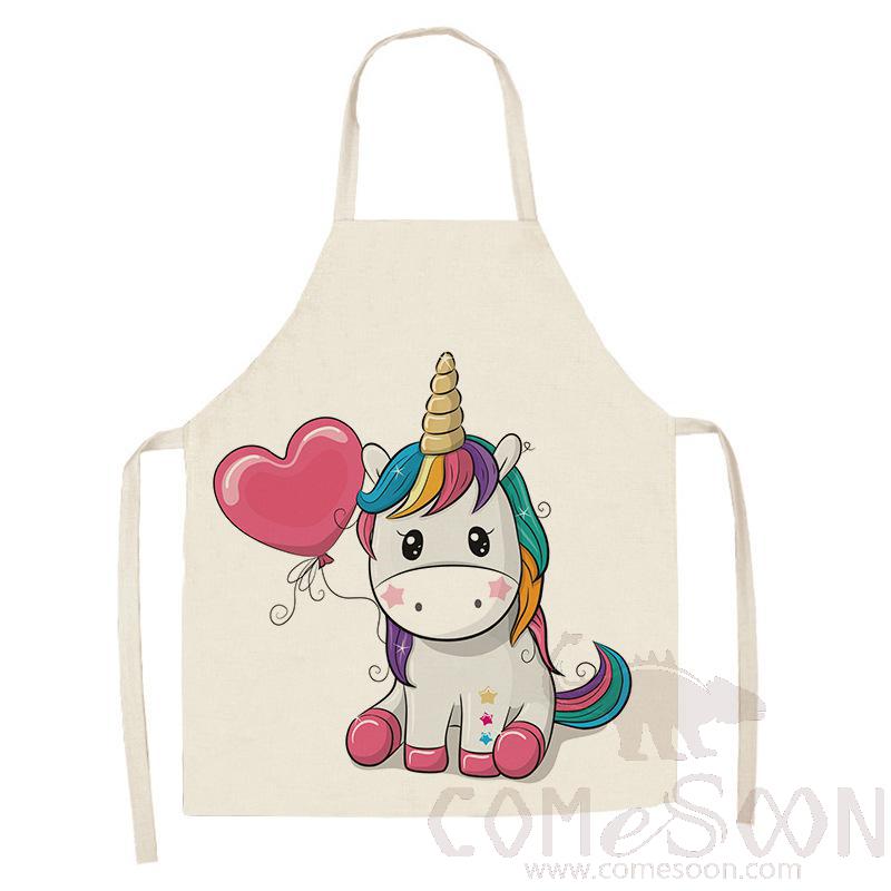 Unicorn Apron, Linen, 55*68cm