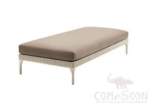 Outdoor Sofa Bench-120cm, High Density Sponge, 120*60*40cm