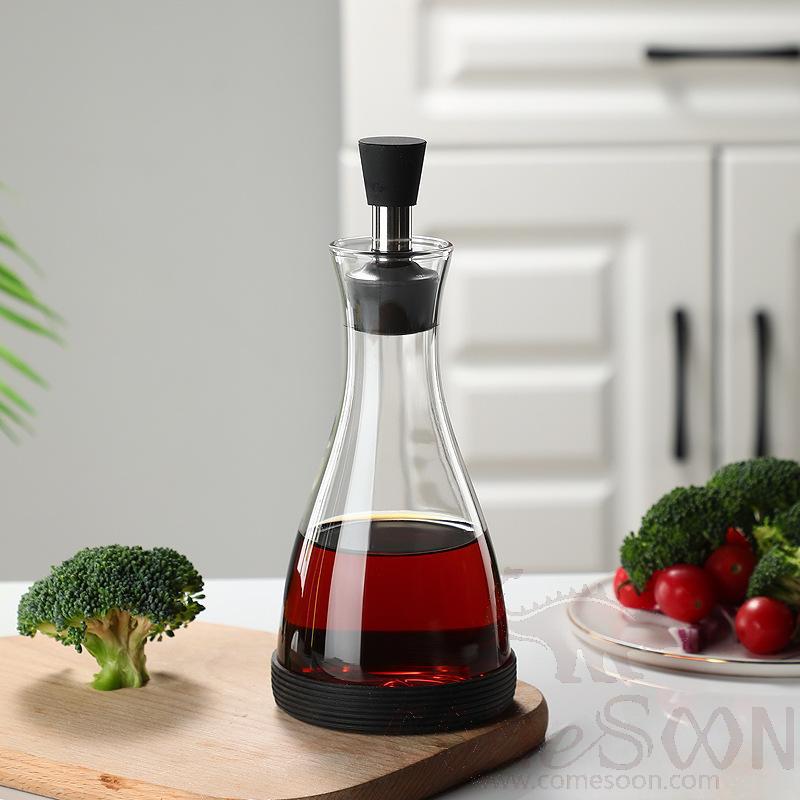 500ML Short Glass Oil Bottle W/non-Slip Mat