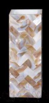 W2-Bright White Woven Flower Shell Vase, Resin+ Shell, 55*55* 145 mm