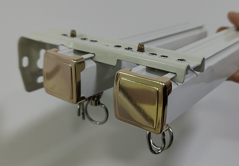 Curtain-Curtain Double Track and Accessories for Window Size W 1.7m, Curtain Rod