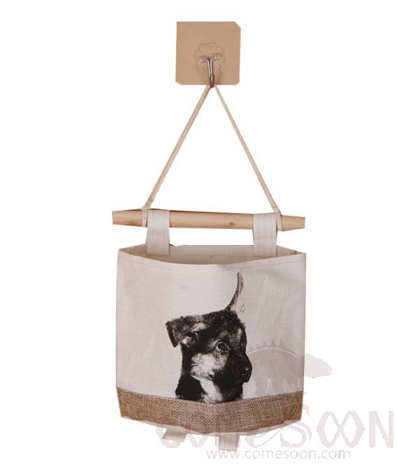 Linen Hanging Storage Bag-L18*H15 cm