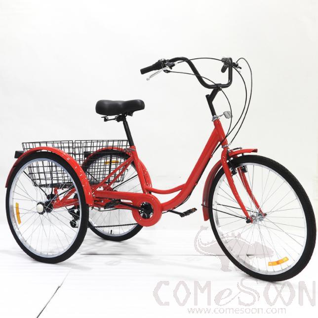 26" Tricycle Yellow Red