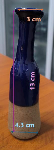 Vase, Ceramic, Blue, D4.3*H13cm