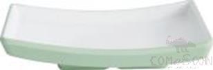 5" Two-Color Rectangular Plate, Light Blue and White, Mf, 199*122*44mm