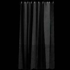 Monochrome Cloth Shower Curtain-Black, Peva, 180* 180 cm