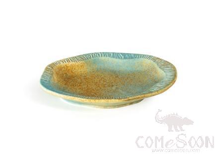 Wheat Field 6.5" Annual Ring Embossed Shaped Rim Plate