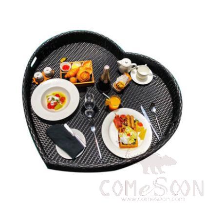 Blackt Heart Floating Tray 85*82*H20cm
