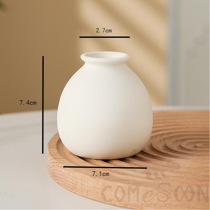 Vase, Ceramics, White, Φ7.1*H7.4cm