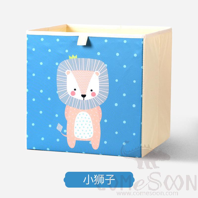 亚麻储物篮-33*33*33cm, 防水涂层帆布亚麻+ 中密度纤维板插片