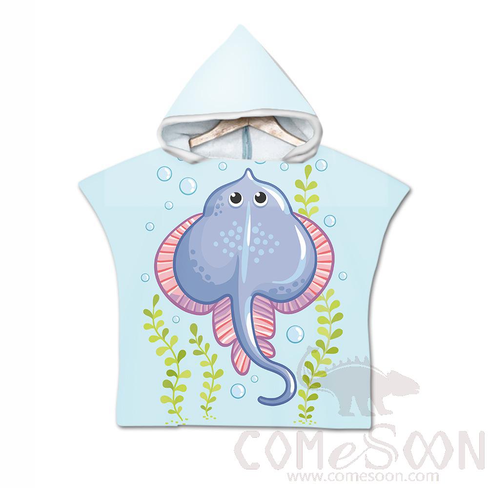 Kid's Cape Beach Towel, Microfiber, 60*80cm