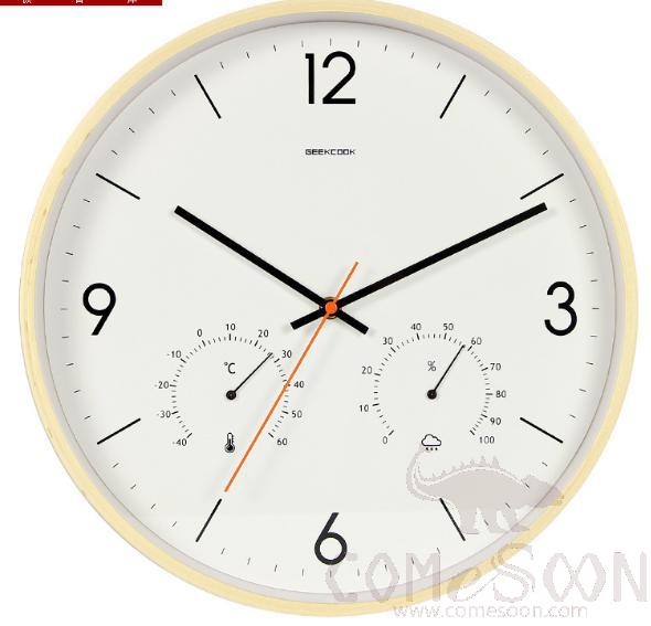 Curved Wood Wall Clock - Log Color-14 Inches product image