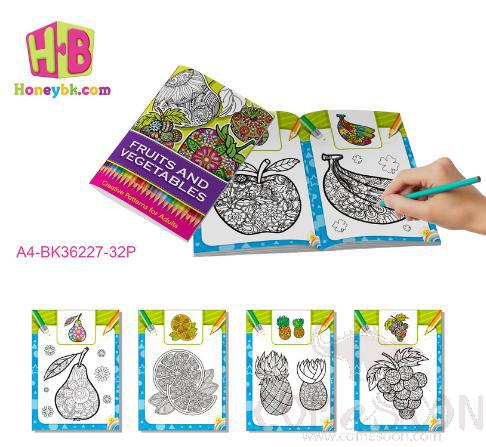 Fruit & Vegetable Theme Colouring  Books-Bk36227