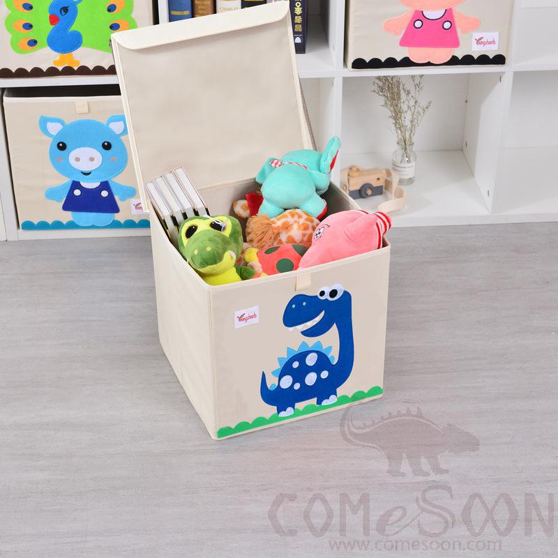 亚麻储物篮-33*33*33cm, 防水涂层帆布亚麻+ 中密度纤维板插片
