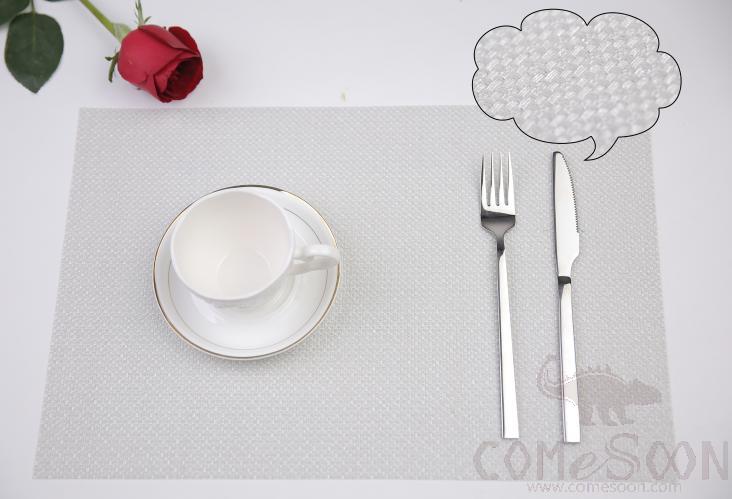 PVC Placemat, Silver Covered with Sequins