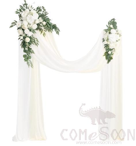 Wedding Arch Floral Set of 4, White