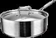 Single Handle Rhinestone Horizontal Short Tri-Ply Steel Pot, 201/430 Ss+ Aluminum+ 304 Ss, Φ160×h60mm product image