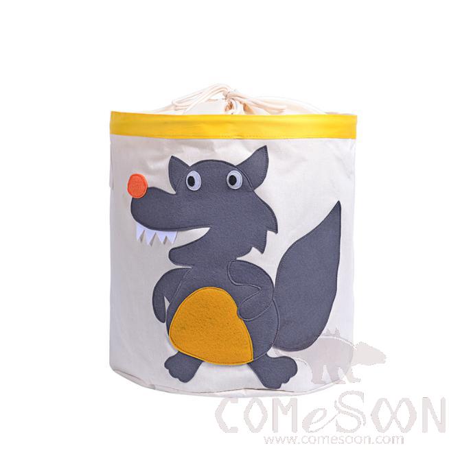 Linen Storage Basket-33*33*33cm, Waterproof Coating Canvas Linen+ Mdf Insert