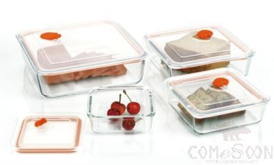 2.0L Square Tempered Glass Crisper