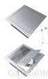 Square Countertop Waste Outlet (with Lid), SUS304, 150*150mm, Thickness 0.7mm, Sanding
