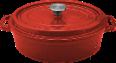 Red Oval Enamel Pot, Cast Iron, 31*23*H10cm