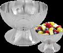 Triple Steel Diamond Food Bowl, 201/430 Ss+ Aluminum+ 304 Ss, Mouth Φ350, Bowl Bottom Φ230