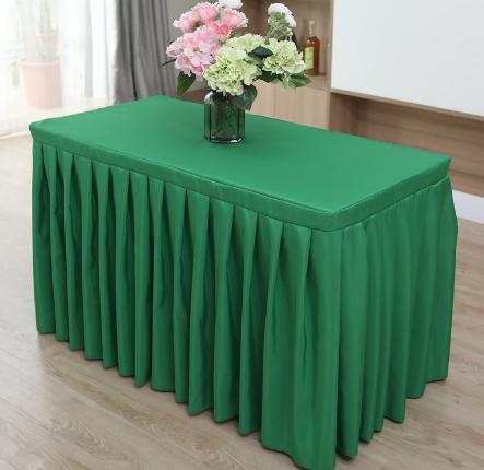 Rectangle Table Skirting(180*45+ 75cm)-Emerald