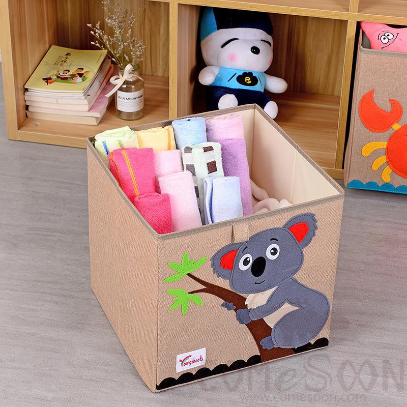Linen Storage Basket-33*33*33cm, Waterproof Coating Canvas Linen+ Mdf Insert