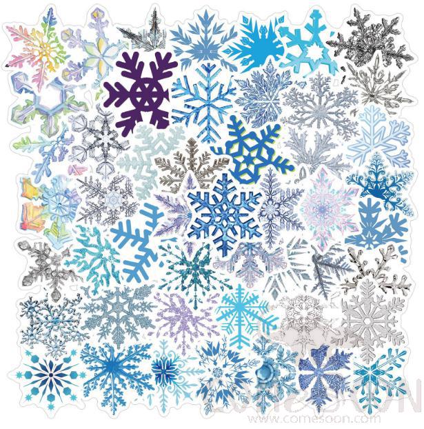 Christmas Snow Sticker 50pcs