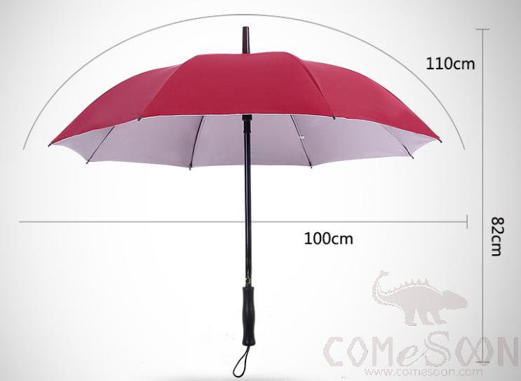 Umbrella, D100cm*8k, Wine Red Vinyl Backing
