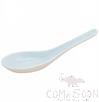 5.5" Spoon, Light Blue Green Spray Dots, Mf, 140*44*13mm