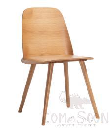 Chair, Ash+ Birch Core Board, Walnut Veneer, 470*440* 790mm