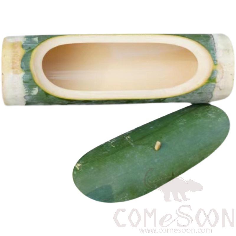 Fresh Bamboo Tube with Handle Cover, Φ8.5*H26cm