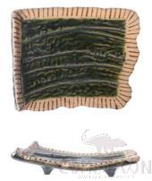 Weave Ten Grasses Single-Sided Phaped Plate, 18*15*4cm