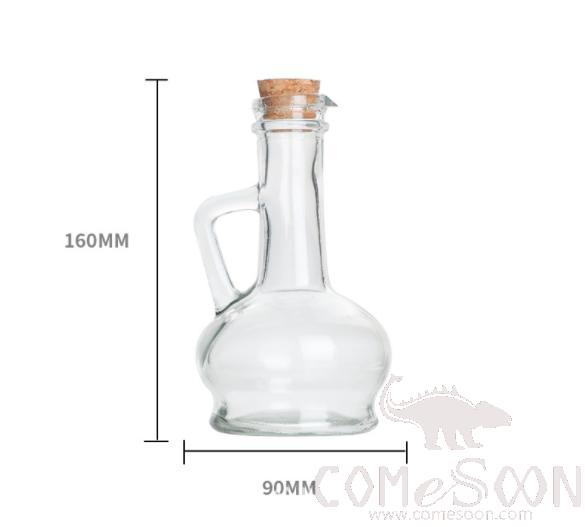 250ML Glass Bottle W/ Wooden Stopper