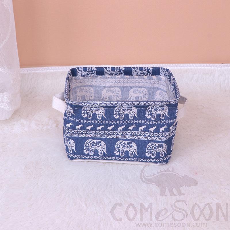 Linen Storage Laundry Basket-L21*W17*H13 cm